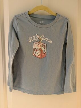 Carter's Light Blue 'Silly Goose' Long Sleeve Tee with Juice Box Graphic